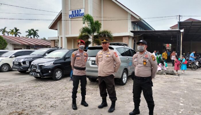 Polsek Tualang Amankan Ibadah Kenaikan Isa Al-Masih di Sejumlah Gereja