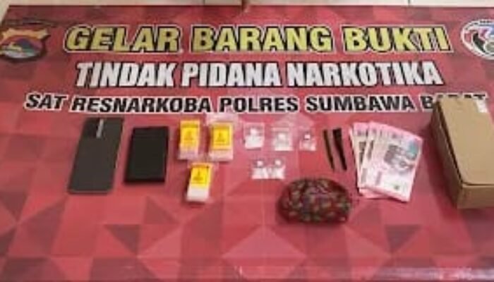SatResnarkoba Polres KSB-NTB Bekuk Pengedar Sabu di Brang Rea Bersama Barang Bukti Sabu 5,22 gram