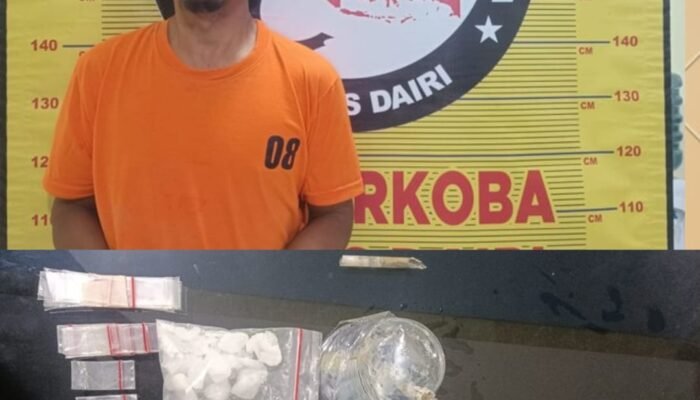 Sat Narkoba Polres Dairi Ringkus Seorang Pria Bersama Narkotika Jenis Sabu
