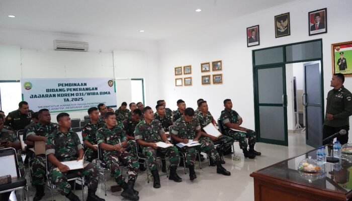 Hadapi Tantangan Informasi Era Digital, Kodim 0322/Siak Ikuti BINPEN dari Penrem 031/WB