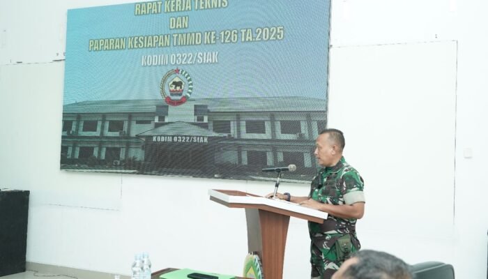 Sinergi TNI dan Pemda Siak, Kodim 0322/Siak Gelar Rapat Persiapan TMMD ke-126