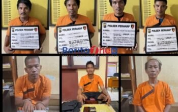 Polsek Peranap berhasil amankan Tujuh tersangka kasus narkoba  jenis Sabu.
