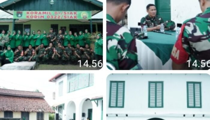 Dandim 0322/Siak Ajak Prajurit dan Persit Koramil 01/Siak Tingkatkan Soliditas, Diawali Senam Bersama di Tangsi Belanda
