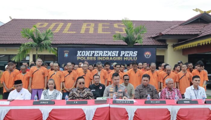 Polres Inhu Ungkap 63 Kasus Narkoba Selama Operasi Antik Lancang Kuning 2025