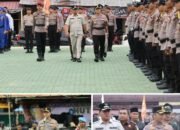 Kapolres Pimpin Apel Gelar Pasukan Pengamanan Pacu Jalur Sempena HUT ke-26 Kabupaten Kuantan Singingi