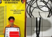 , Pekerja Kontraktor PT IKPP Ditangkap Polsek Tualang curi kabel tembaga 32 meter.