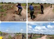 Hari ke-9 TMMD ke-126 Kodim 0322/Siak, Satgas dan Warga Fokus Lanjutkan Pembersihan Sawah dan Jalan Semenisasi