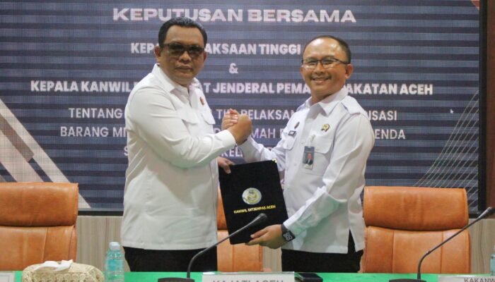 Kanwil Ditjenpas Aceh dan Kejati Aceh Resmi Bentuk Tim Inventarisasi Aset Rupbasan