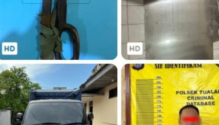 Karyawan Gelapkan Seng Stainless Milik PT.IKPP, meringkuk di Polsek Tualang.