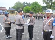 Kapolres inhu AKBP Fahrian Saleh Siregar. Pimpin Upacara pemberhentian  Anggota Gara-Gara Terlibat Narkoba.