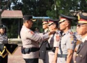 Kapolres Langkat Pimpin Sertijab Kabag Ren, Kasat, Kapolsek serta Purna Bakti Polri