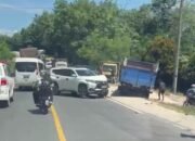 Kecelakaan Beruntun di jalan lintas Timur (jalintim), desa lubuk ogung si kijang.