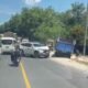 Kecelakaan Beruntun di jalan lintas Timur (jalintim), desa lubuk ogung si kijang.