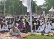 FORKOMDA SIAK BERSAMA DANDIM 0322/SIAK LAKSANAKAN SHALAT IDUL ADHA DI LAPANGAN SIAK BERMADAH.
