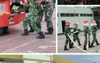 PERSONEL KODIM 0322/SIAK IKUTI PELATIHAN OPERASIONAL DAMKAR DI KOREM 031/WB
