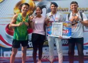 Kehadiran Satuan Brimob Polda Sumut Dari Garis Start Menuju Podium, Bakar Semangat Kapolres Langkat Run 2026.