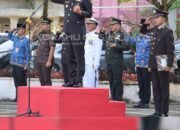 Peringatan Hari Lahir Pancasila Tahun 2026 di Kabupaten Nias, Kapolres Nias Bertindak Sebagai Inspektur Upacara.