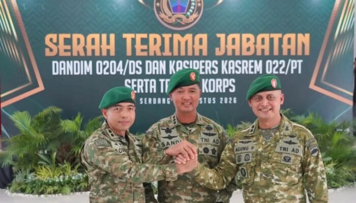 DANDIM 0204/DELI SERDANG RESMI BERGANTI, LETKOL INF WAHIDIN SOBAR GANTIKAN LETKOL ARH AGUNG PUJIANTORO.