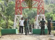 Irdam XIX/Tuanku Tambusai Tinjau Jembatan Perintis Garuda di Perbatasan Inhu–Kuansing.