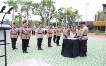 Polres Siak Gelar Sertijab dan Pelantikan Pejabat Utama serta Kapolsek Jajaran